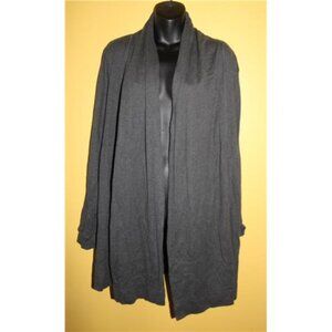 CK Calvin Klein XXL Gray Knit Lounge Longer Length Open Front Top